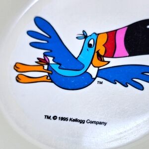 Kellogg Cereal Bowls, Toucan Sam, Rooster, Tony, 1995 VTG, LOT OF 4